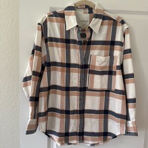NWT Abercrombie Plaid Button Down